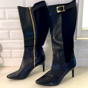 Knee high black boots